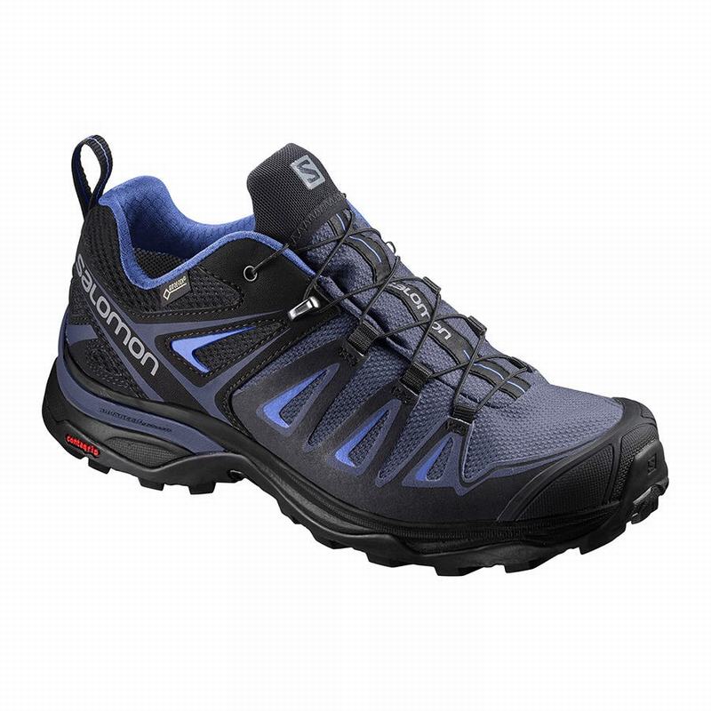 Salomon Israel X ULTRA 3 GORE-TEX - Womens Hiking Shoes - Blue/Black (BTOG-47825)